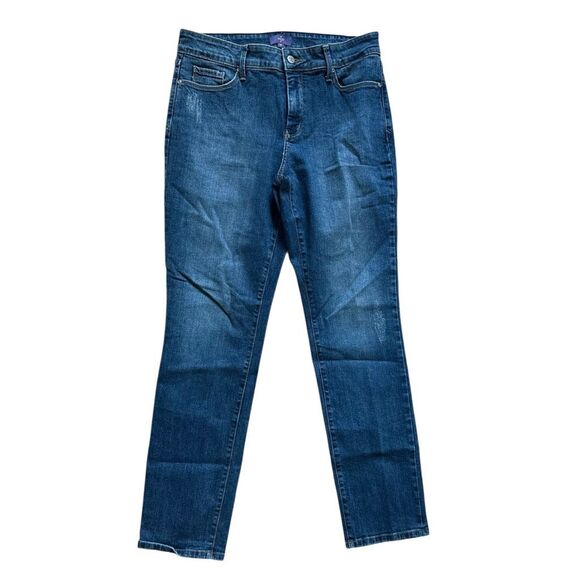 Womens NYDJ Not Your Daughters Stretch Stonewashed Denim Legging Jeans - Sz 12 - Picture 1 of 3